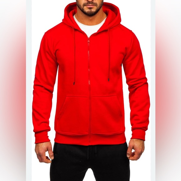 High-flyer Other - Men's Red Zip-Up Hoodie